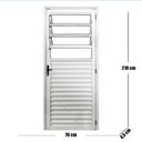 Ver imagem 4 de Porta Basculante Palheta de Alumínio 210 X 70cm Linha 25 Lado Direito Esquadrias Bergamo