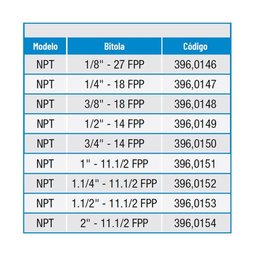 Calibrador de Rosca Anel Passa/não Passa - 1/8 X 27 Npt - 396,0146 - Zaas - 2