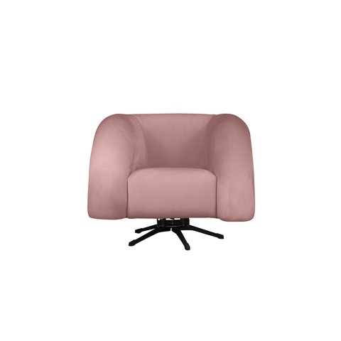 Poltrona Micheli 94cm Base Reclinável Veludo: Rosa