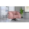 Poltrona Micheli 94cm Base Reclinável Veludo: Rosa - 4