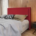 Ver imagem 2 de Cabeceira Cama Box Casal 1,40m Estofada Aruba Veludo Vermelho