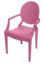 Ver imagem 1 de Cadeira Louis Ghost Infantil com Braco Cor Rosa - 52521