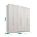Ver imagem 4 de Guarda-roupa 6 Portas 2 Gavetas Recife
