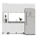 Ver imagem 6 de Armário de Cozinha Modulada Completa 4 Peças 240cm sem Tampo 100% Mdf Amara Politorno Móveis