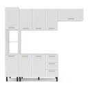 Ver imagem 2 de Armário de Cozinha Modulada Completa 4 Peças 240cm sem Tampo 100% Mdf Amara Politorno Móveis