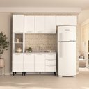 Ver imagem 1 de Armário de Cozinha Modulada Completa 4 Peças 240cm sem Tampo 100% Mdf Amara Politorno Móveis