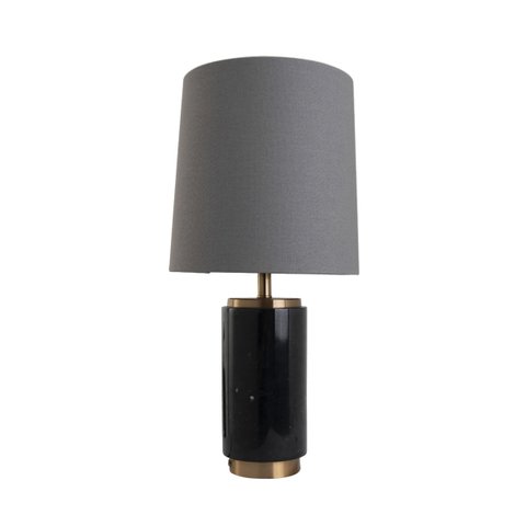 Abajur Metal Mármore Com Cúpula Ø23cm Yamamura