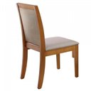 Ver imagem 4 de Kit 4 Cadeiras em Madeira Maciça Estofadas Berlim Espresso Móveis Cinamomo/Suede Bege