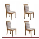 Ver imagem 2 de Kit 4 Cadeiras em Madeira Maciça Estofadas Berlim Espresso Móveis Cinamomo/Suede Bege