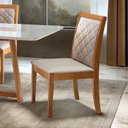 Ver imagem 3 de Kit 4 Cadeiras em Madeira Maciça Estofadas Berlim Espresso Móveis Cinamomo/Suede Bege