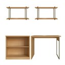 Ver imagem 2 de Mesa de Escritório Genialflex Kit Armário Prateleira Sav/bco