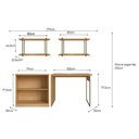 Ver imagem 3 de Mesa de Escritório Genialflex Kit Armário Prateleira Sav/bco