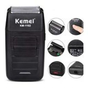 Barbeador Shaver Elétrico sem Fio Kemei 2 Lâminas Km-1102