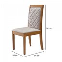 Ver imagem 4 de Conjunto 6 Cadeiras em Madeira Maciça Estofadas Berlim Espresso Móveis