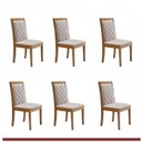 Ver imagem 1 de Conjunto 6 Cadeiras em Madeira Maciça Estofadas Berlim Espresso Móveis