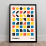 Elementos Colorido Coleção Bauhaus Quadro Escritório Moderno - 1
