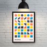 Elementos Colorido Coleção Bauhaus Quadro Escritório Moderno - 6