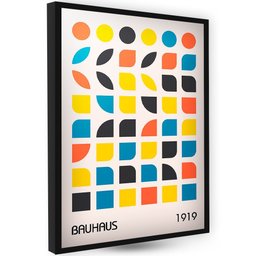 Elementos Colorido Coleção Bauhaus Quadro Escritório Moderno - 5