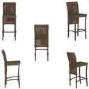 Ver imagem 3 de Mesa Bistro e 4 Banquetas Roma Corda Náutica 13 Trama