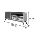 Ver imagem 3 de Rack Ripado para Tv 55 Polegadas Off White Freijo Malbec Germai