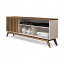 Ver imagem 2 de Rack Ripado para Tv 55 Polegadas Off White Freijo Malbec Germai