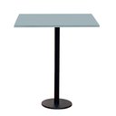 Ver imagem 1 de Mesa Pisa Beta Bistrô Fratini 107,50cm (a) Disco Redondo Preto Tampo Mdp Quadrado Cinza 70cm (l)