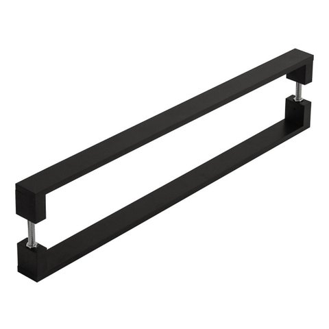 Puxador De Porta Pivotante Alumínio Inoxidável Preto 1.20mt