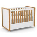 Ver imagem 4 de Jogo de Quarto Infantil Tutto New com Guarda Roupa 2 Portas e Berço Branco Soft/Freijó - Matic Móvei