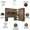 Ver imagem 2 de Guarda Roupa Casal Modulado Cp04 Delphi Avelã L01 - Mpozenato