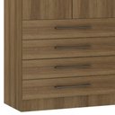 Ver imagem 4 de Guarda Roupa Casal Modulado Cp04 Delphi Avelã L01 - Mpozenato