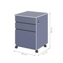 Ver imagem 2 de Gaveteiro com 3 Gavetas Nora Azul