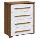 Ver imagem 1 de Cômoda 4 Gavetas Angra Rimo Jequitibá/branco