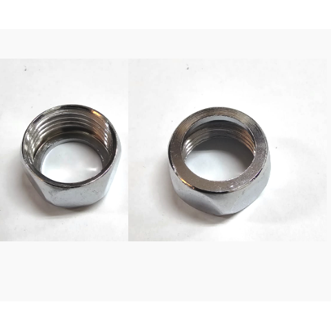 Porca para Flange Sextavada Latão Cromada 1/2 (20mm) - Prc012cr