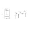 Conjunto Mesa Sala Estar Inove Off White Marrom - 4