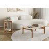 Conjunto Mesa Sala Estar Inove Off White Marrom - 1