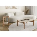 Ver imagem 1 de Conjunto Mesa Sala Estar Inove Off White Marrom