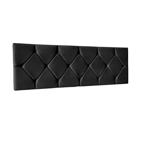 Cabeceira Painel Cama Box Casal 160 cm Mariana- Preto Corino