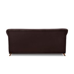 Sofá 3 Lugares Pé de Madeira Julieta 200 Cm Suede Café S04 - D'rossi - 3