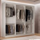 Ver imagem 1 de Roupeiro Casal Closet Light com 3 Prateleiras Moderna