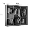 Ver imagem 3 de Roupeiro Casal Closet Light com 3 Prateleiras Moderna