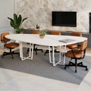 Ver imagem 6 de Mesa de Reunião Orgânica 2,70MX1,60m com Pés em Metal e Tampo Bipartido F5 Corporate Branco