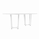 Ver imagem 5 de Mesa de Reunião Orgânica 2,70MX1,60m com Pés em Metal e Tampo Bipartido F5 Corporate Branco