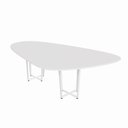 Ver imagem 2 de Mesa de Reunião Orgânica 2,70MX1,60m com Pés em Metal e Tampo Bipartido F5 Corporate Branco
