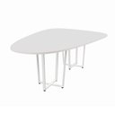 Ver imagem 4 de Mesa de Reunião Orgânica 2,70MX1,60m com Pés em Metal e Tampo Bipartido F5 Corporate Branco