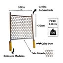 Ver imagem 2 de Grelha Galvanizada Tela Moeda Para Churrasqueira 30x30cm Brassol