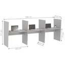 Ver imagem 2 de Mesa de Atendimento 3 Lugar Iron Cinza