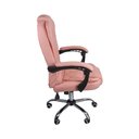 Ver imagem 4 de Cadeira de Escritório Presidente Reclinável Ergonômica Rosa Chiclete