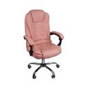 Ver imagem 1 de Cadeira de Escritório Presidente Reclinável Ergonômica Rosa Chiclete
