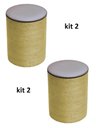 Ver imagem 1 de Kit 2 Puff Baú Banquinho Apoio Para Pés Organizador Porta Objetos BGPLASTICOS BGBP MARROM CAFE 003