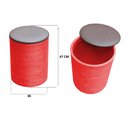 Ver imagem 5 de Kit 2 Puff Baú Banquinho Apoio Para Pés Organizador Porta Objetos BGPLASTICOS BGBP MARROM CAFE 003
